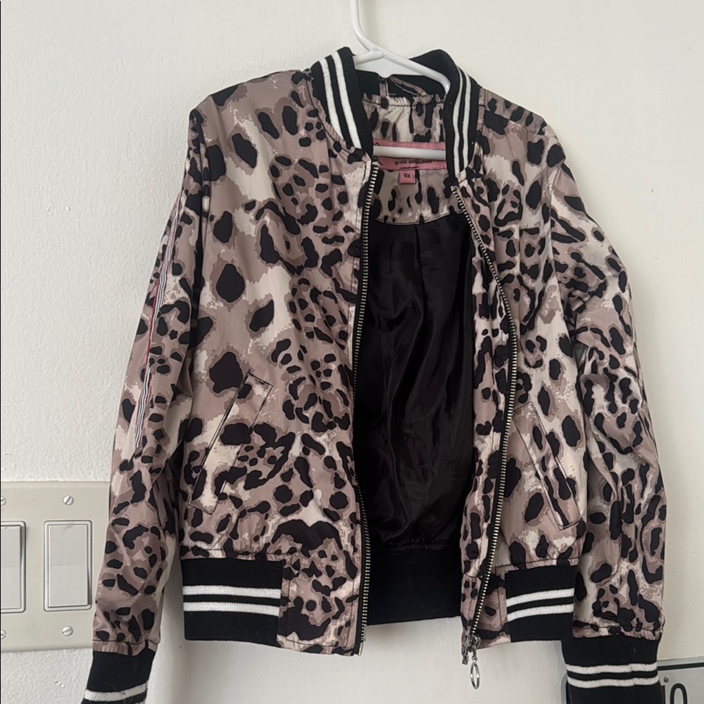 Leopard Print Bomber Jacket